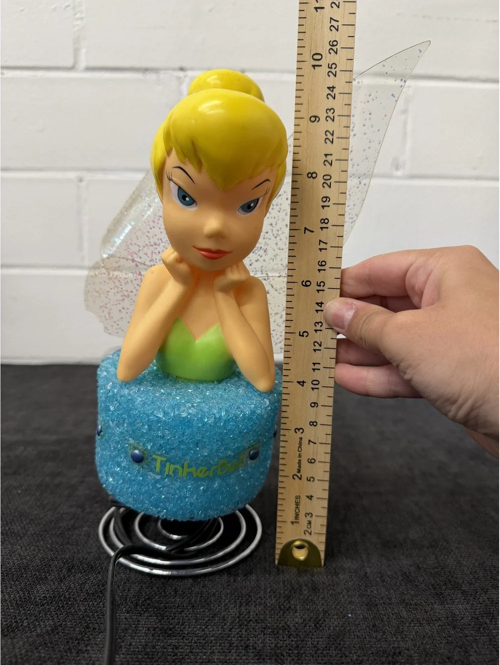 Vintage Disney Tinker Bell Lighted Figurine Lamp